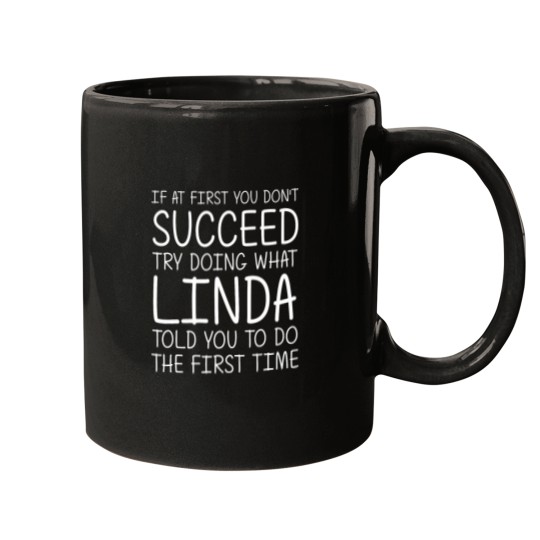 Discover LINDA Gift Name Personalized Birthday Funny Christmas Joke Mugs