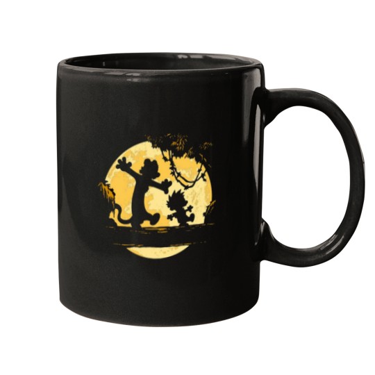 Discover calvin and hobbes calvin hobbes cartoon silhouette kzl Essential Mugs