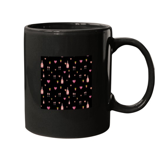 Discover Cactus glass love balloon a watercolor pattern black Mugs