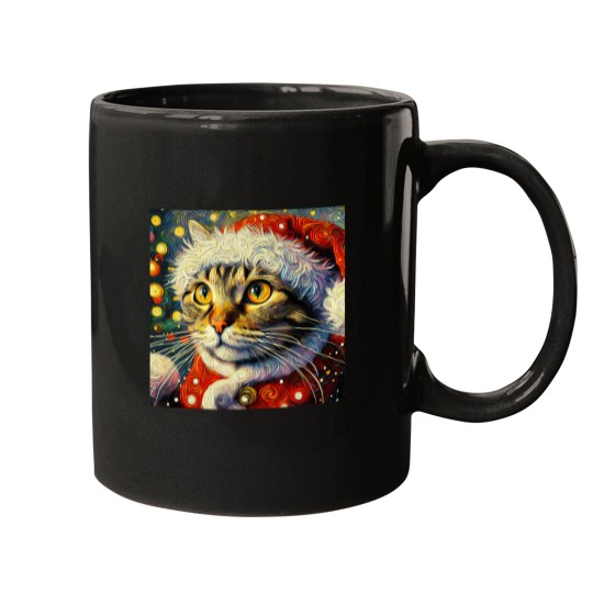 Discover Santa Cat- Van Gogh Style Mugs