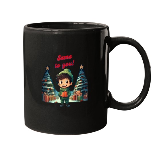 Discover Christmas Funny Gifts. Merry Christmas. Same To You Mugs