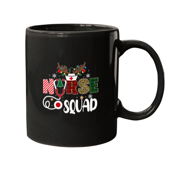 Discover Christmas Nurse Crew Squad Xmas Nursing Pajamas Mugs