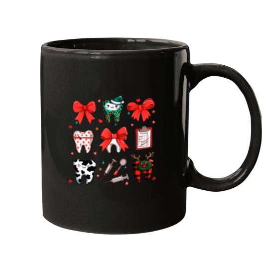 Discover christmas coquette bow dental dentists hygienist cute th Mugs