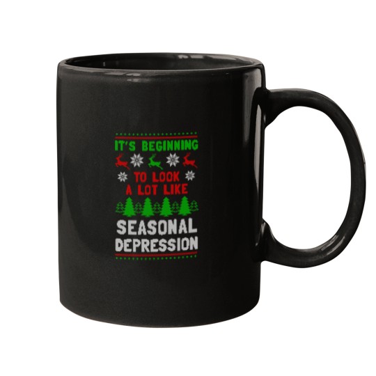 Discover It'S Beginning To Look A Lot Like Seasonal Depression Mugs