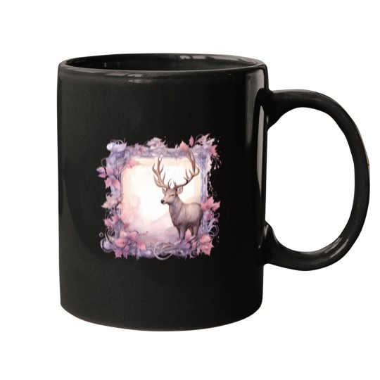 Discover Adorable Reindeer Cute Winter Animals Watercolor Mugs