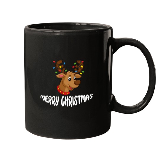 Discover A Cute Adorable Reindeer Sticker Mugs