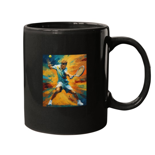 Discover Victorious Strike The Tennis Player'S Winning Shot Mugs