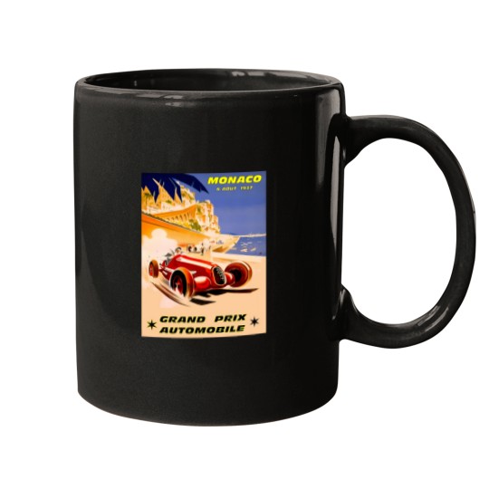 Discover Monaco Vintage 1937 Grand Prix Auto Racing Print Mugs