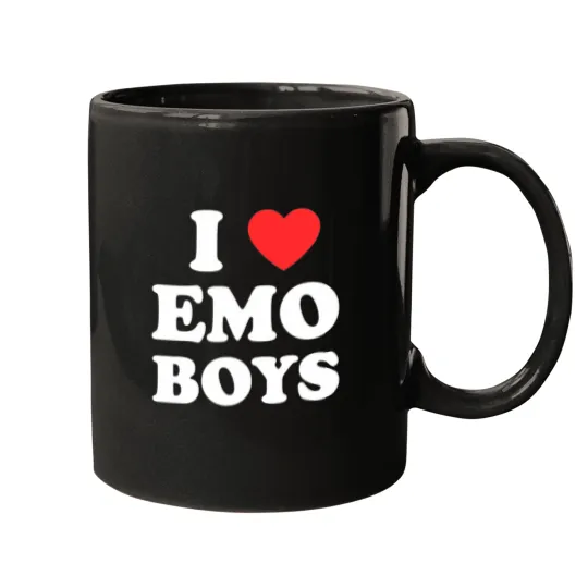 Discover I Love Emo Boys Y2K Graphic T-Shirt 30 Mugs