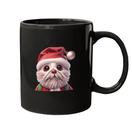 Discover Cute Dog Santa Claus Mugs