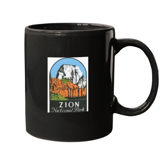 Discover Zion National Park Utah UT State Vintage Travel Decal Mugs