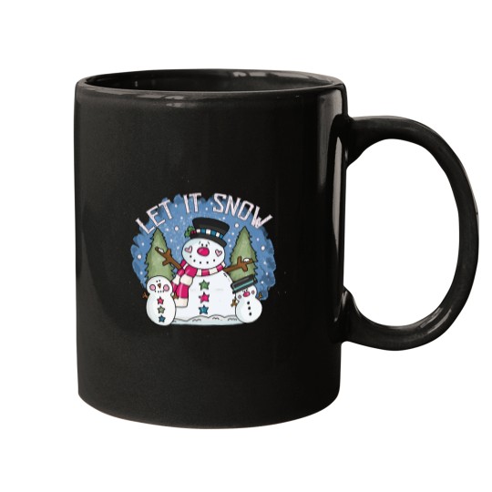 Discover Let it Snow - Christmas Snowmen Classic Mugs