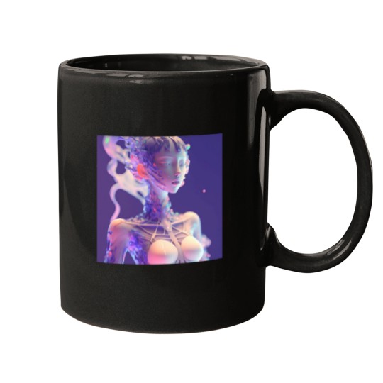 Discover Crystal mixed ceramic exoskeleton girl Mugs