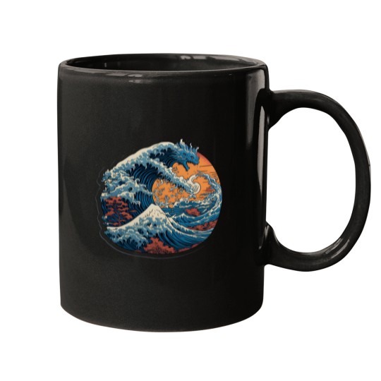 Discover Big Wave with Dragon Mugs