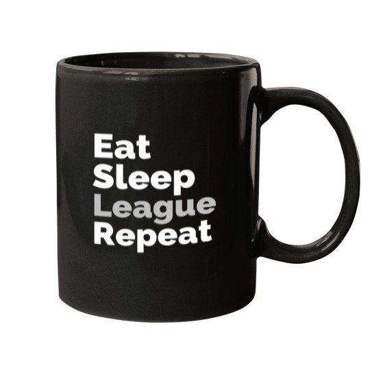 Discover Eat Sleep League Repeat Mugs