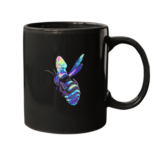 Discover Holographic Blue Bee Mugs