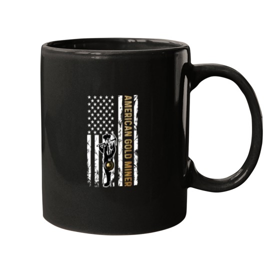 Discover Golden US Flag for American Gold Miner Mugs