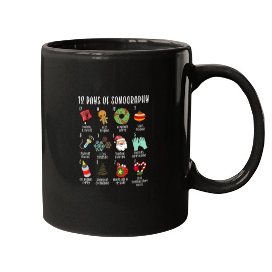 Discover 12 days of christmas sonography ultrasound tech holiday xmas Mugs