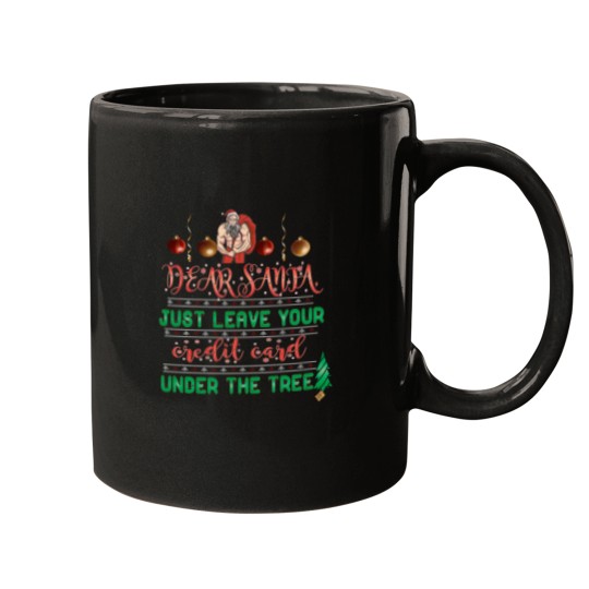 Discover Dear Santa Funny Merry Christmas Gift For Men For Women For Family Wife Mother Mugs