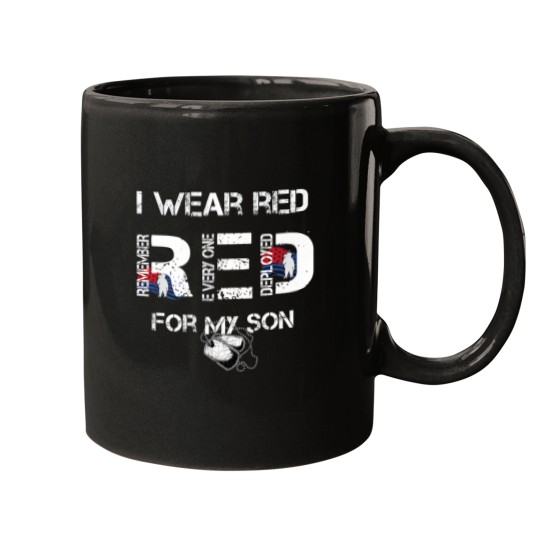 Discover Red Friday Military Mom Shirt Womens I Wear Red For My Son Mugs
