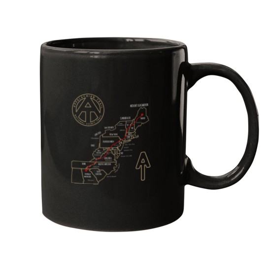 Discover Appalachian Trail Hiking Map Outdoor Adventure Trailing Mugs