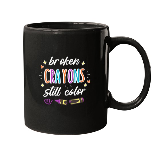 Discover Mental Health Awareness Broken Crayons Still Color May Mugs