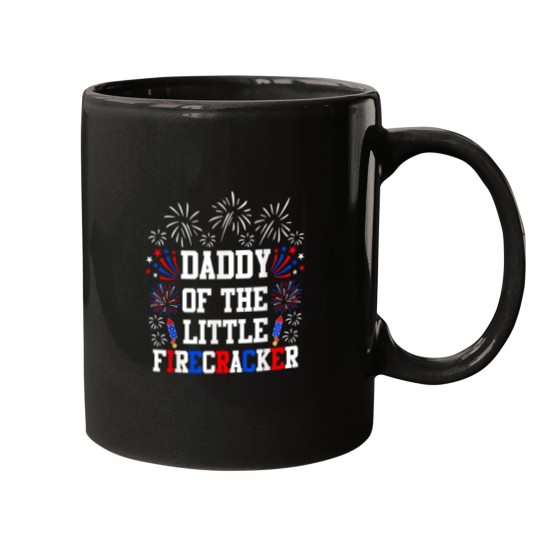 Discover Daddy Of The Little Firecracker Shirt 4th of July Birthday Mugs