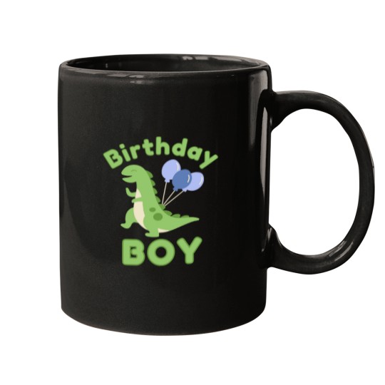 Discover Birthday squad boy kid party cute dino dinosaur trex balloon Essential Mugs