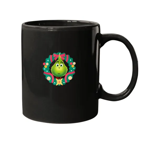 Discover funny character Baby Cute Christmas Wreath Mugs