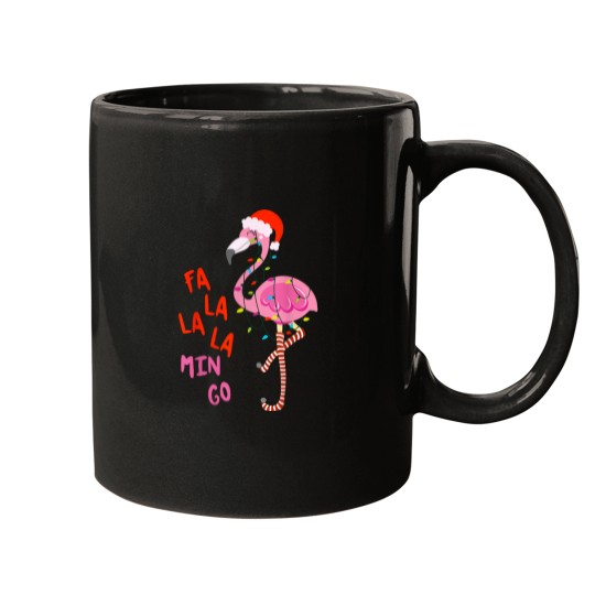 Discover Fa La La Mingo Flamingo Christmas Tropical Xmas Tree Lights Mugs