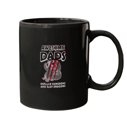 Discover Awesome Dads Explore Dungeons And Slay Dragons 2 Mugs
