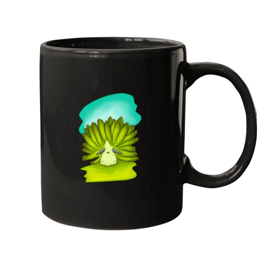 Discover Cute leaf sheep design Active Mugs