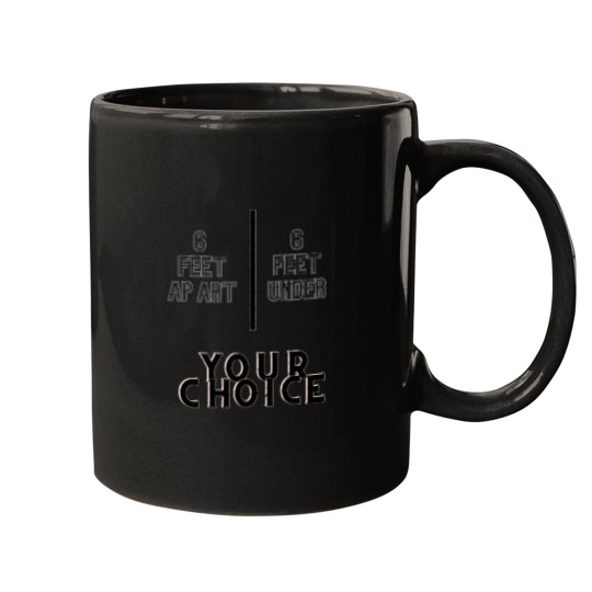 Discover 6 feet apart 6 feet under Active Mugs