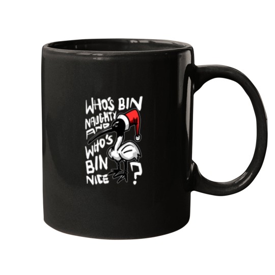 Discover christmass Bin Chicken T  - Australian Bin Chicken christmass Themed Tee with quote Who's Bin Na Mugs