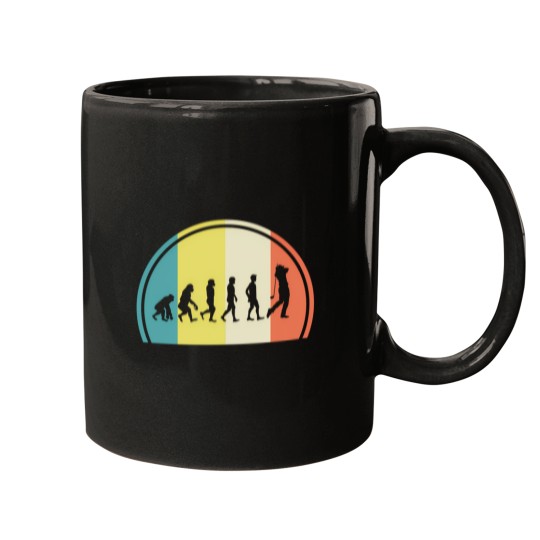Discover Evolution Of Ape To Human Golfer Funny Golf Mugs