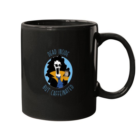 Discover Dead inside but caffeinated - brook from one piece Mugs