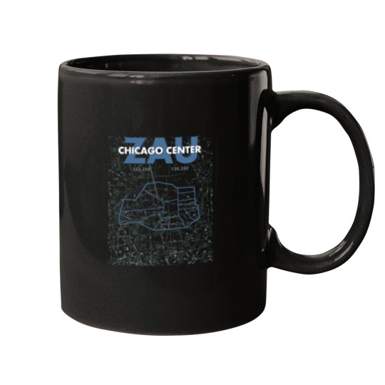 Discover ZAU Chicago Center Air Traffic Control ATC Artwork Active Mugs