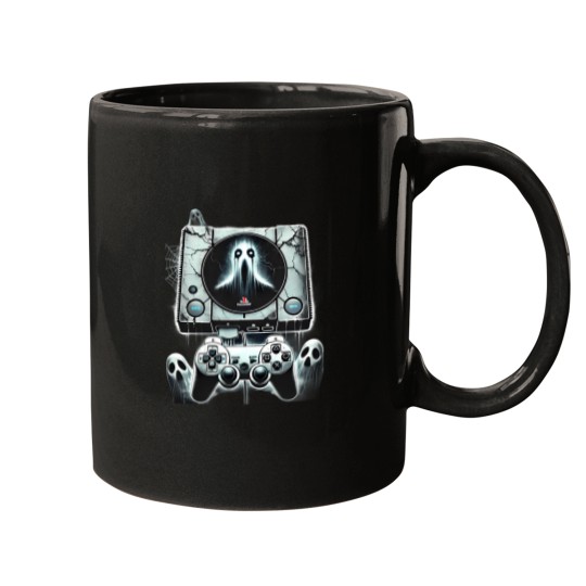 Discover Spooky Haunted Console With Ghostly Vibes Mugs
