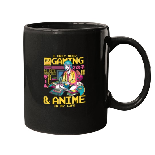 Discover I Only Need Gaming And Anime Japanese Manga Video Gamer Gear Mugs