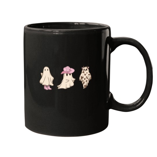 Discover Pink Cowgirl Ghosts Cute Halloween Design Mugs