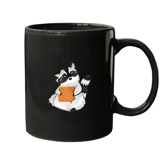 Discover Raccoon Holding A Giant Cheez It Cracker 1711 Mugs
