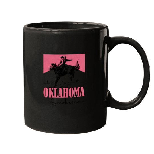Discover Oklahoma Smokeshow Western Oklahoma Smokeshow Cowboy Rodeo Mugs