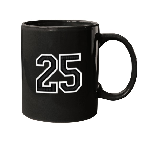 Discover 25 Black Jersey Sports Number Twenty Five Football 25 1 Mugs