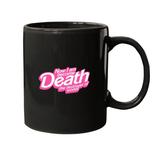 Discover Barbenheimerss Quote I am become Death Destroyer of Worlds Barbiess x Oppenheimer TShir Mugs