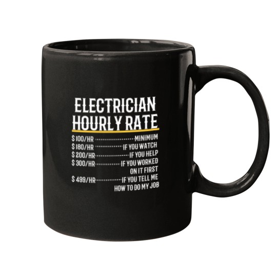 Discover Electrician Hourly Rate Mugs