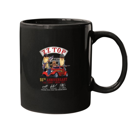 Discover ZZ Top 55th Anniversary Mugs, ZZ Top Rock Band Mugs