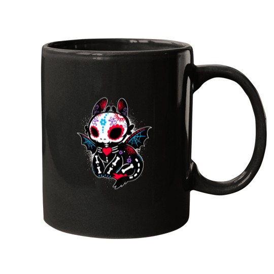 Discover Black Cat Sugar Skull Day Of Dead Mexican Skelet Mugs