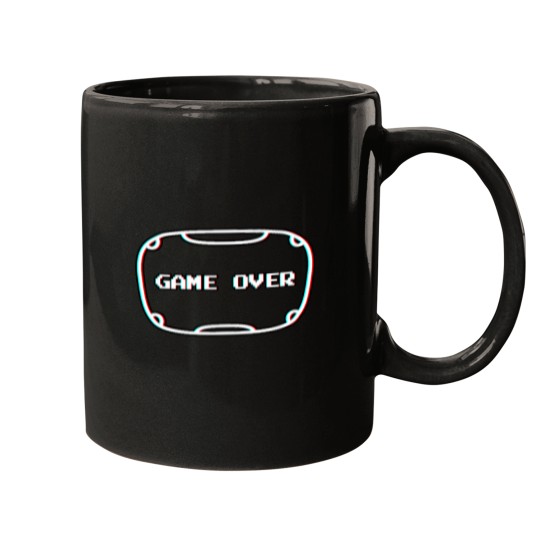 Discover Game Over Virtual Reality Headset Pixel Screen VR virtualreality Mugs