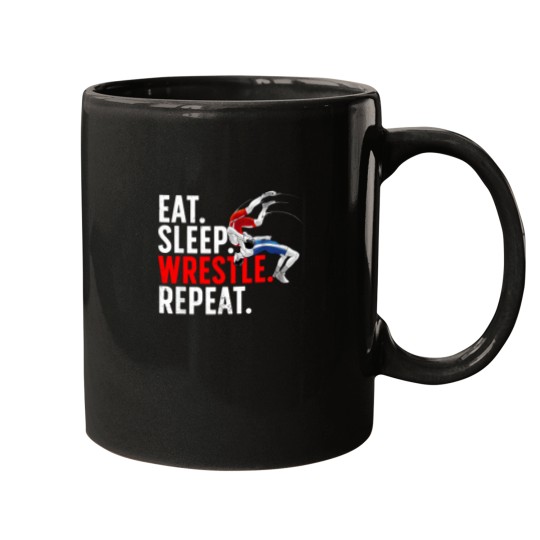 Discover Cool Wrestling Art For Men Women Kids Youth Wrestling Lover Mugs