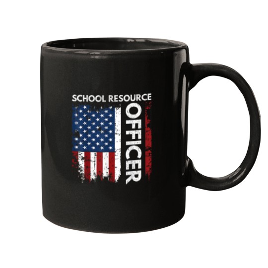 Discover Funny School Resource Officer Gift SRO USA Flag Mugs